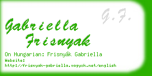 gabriella frisnyak business card