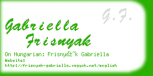 gabriella frisnyak business card